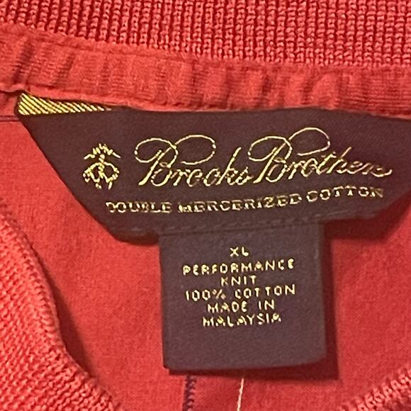 Brooks Brothers Polo Red Men's Size XL Performance Knit 100% Cotton Golf Casual - Picture 4 of 7